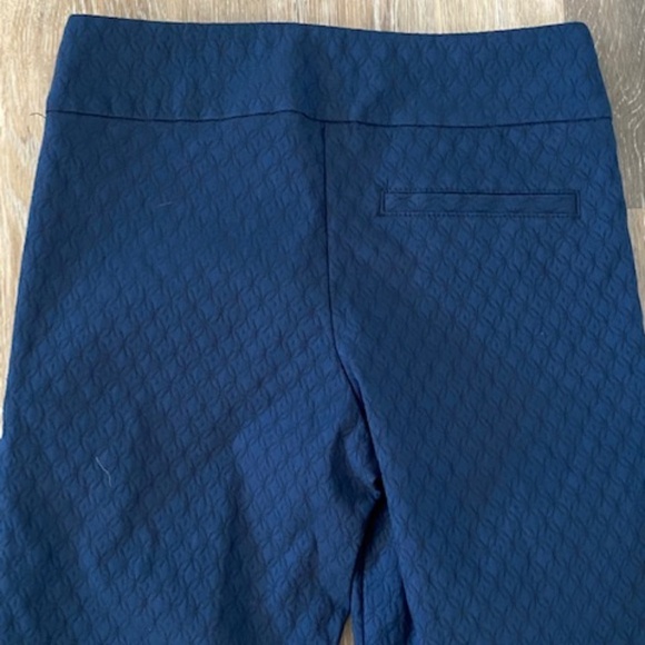 MARGARET M Slimming Pant Blue Jacquard Design XS - Picture 6 of 8